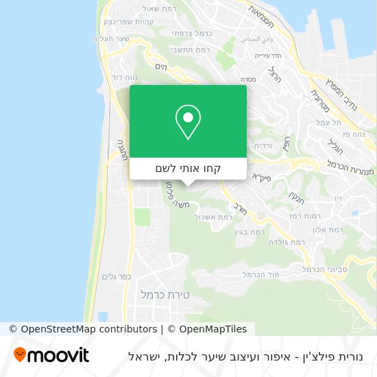 מפת נורית פילצ'ין - איפור ועיצוב שיער לכלות