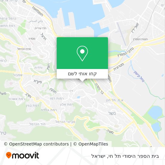 מפת בית הספר היסודי תל חי