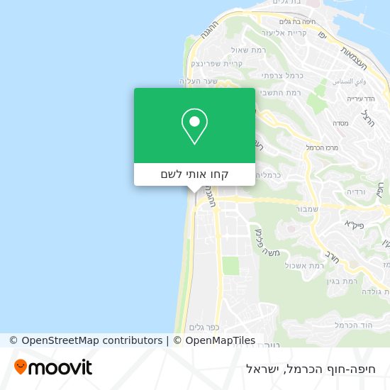 מפת חיפה-חוף הכרמל