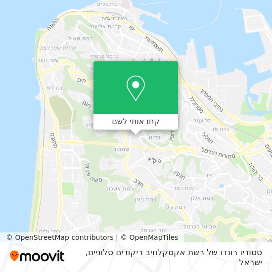 מפת סטודיו רונדו של רשת אקסקלוזיב ריקודים סלוניים