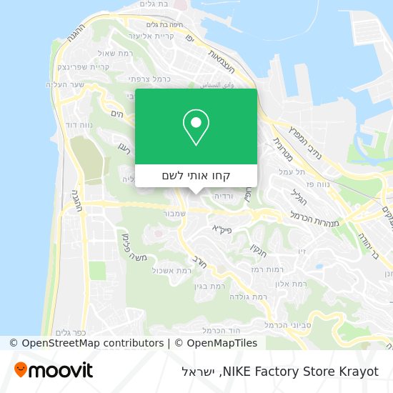 מפת NIKE Factory Store Krayot