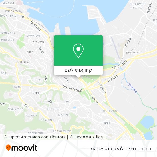 מפת דירות בחיפה להשכרה