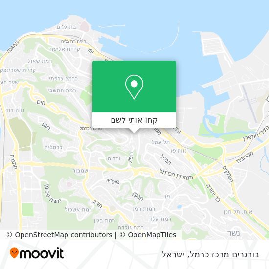 מפת בורגרים מרכז כרמל