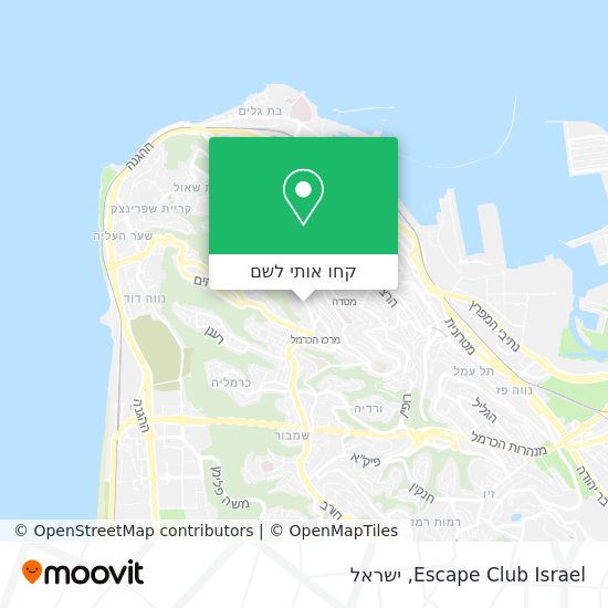 מפת Escape Club Israel