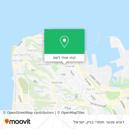 מפת דוניא סנטר חומרי בניין