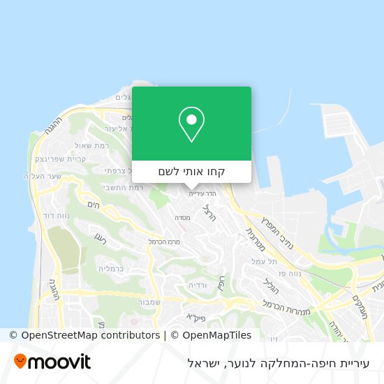 מפת עיריית חיפה-המחלקה לנוער