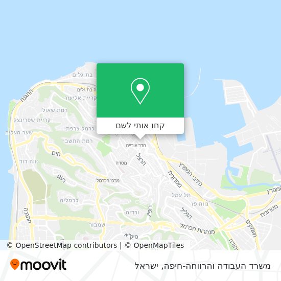 מפת משרד העבודה והרווחה-חיפה