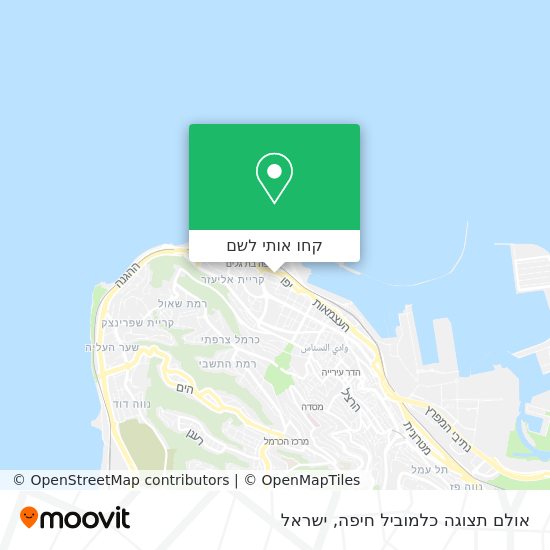 מפת אולם תצוגה כלמוביל חיפה