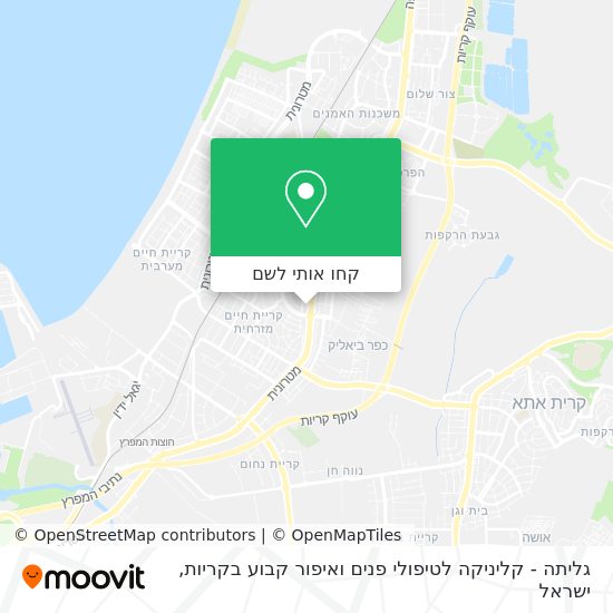 מפת גליתה - קליניקה לטיפולי פנים ואיפור קבוע בקריות