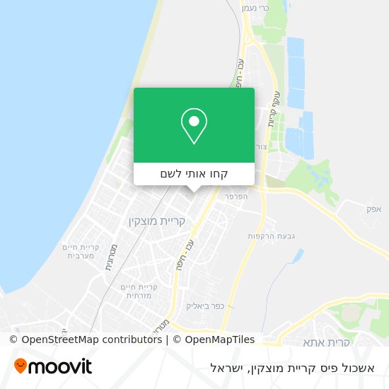 מפת אשכול פיס קריית מוצקין