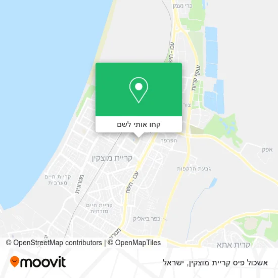 מפת אשכול פיס קריית מוצקין