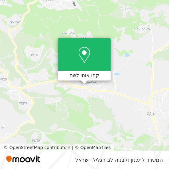 מפת המשרד לתכנון ולבניה לב הגליל