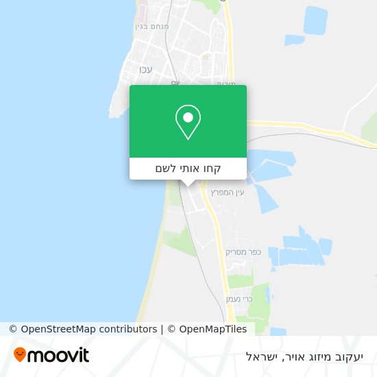 מפת יעקוב מיזוג אויר