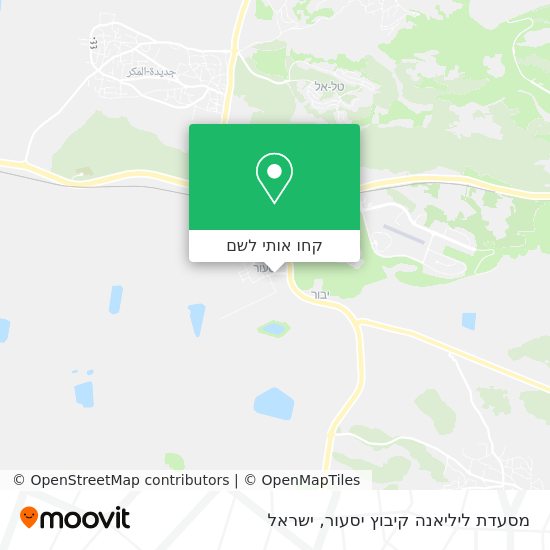 מפת מסעדת ליליאנה קיבוץ יסעור