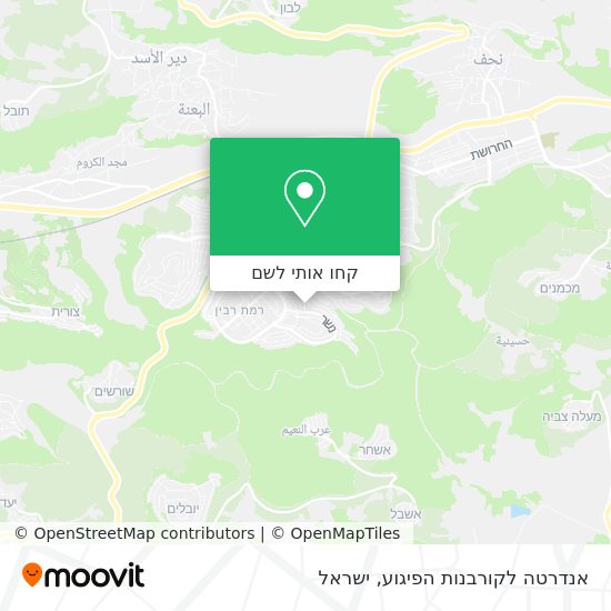 מפת אנדרטה לקורבנות הפיגוע