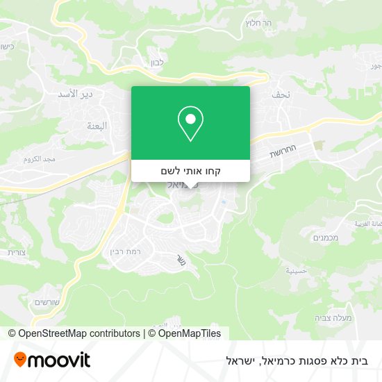 מפת בית כלא פסגות כרמיאל