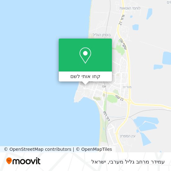 מפת עמידר מרחב גליל מערבי