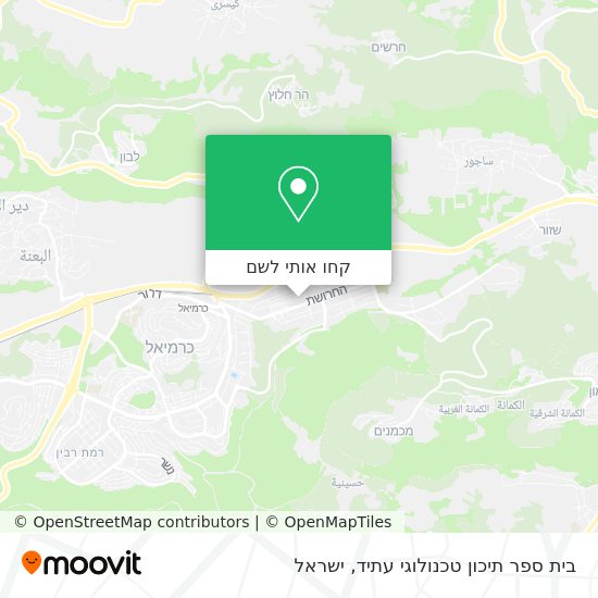 מפת בית ספר תיכון טכנולוגי עתיד