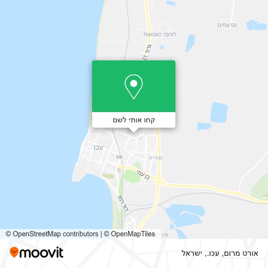 מפת אורט מרום, עכו.