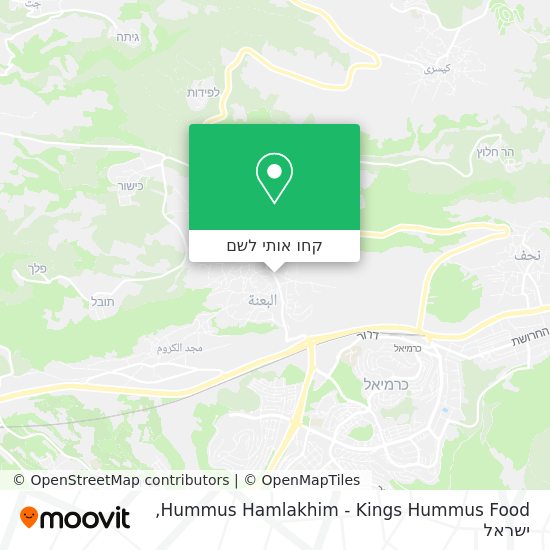 מפת Hummus Hamlakhim - Kings Hummus Food