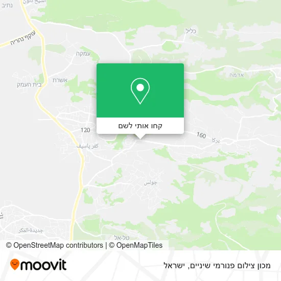 מפת מכון צילום פנורמי שיניים