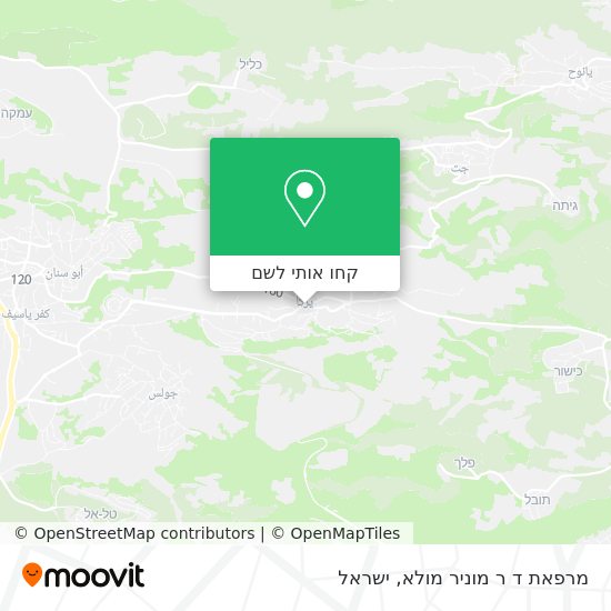 מפת מרפאת ד ר מוניר מולא