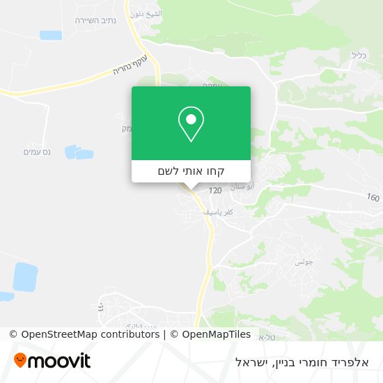 מפת אלפריד חומרי בניין