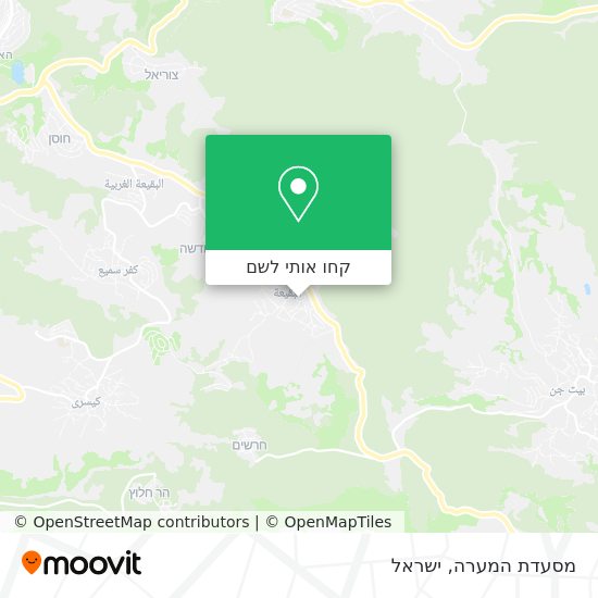 מפת מסעדת המערה