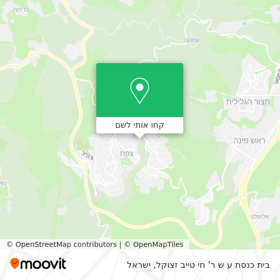 מפת בית כנסת ע ש ר' חי טייב זצוקל