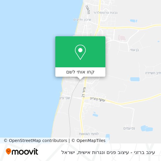 מפת עינב ברזני - עיצוב פנים ונגרות אישית