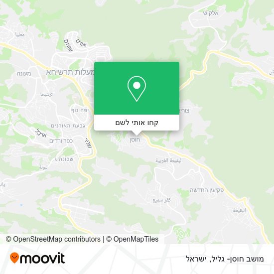 מפת מושב חוסן- גליל