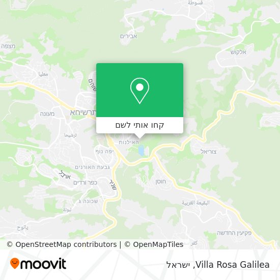 מפת Villa Rosa Galilea