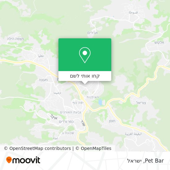 מפת Pet Bar
