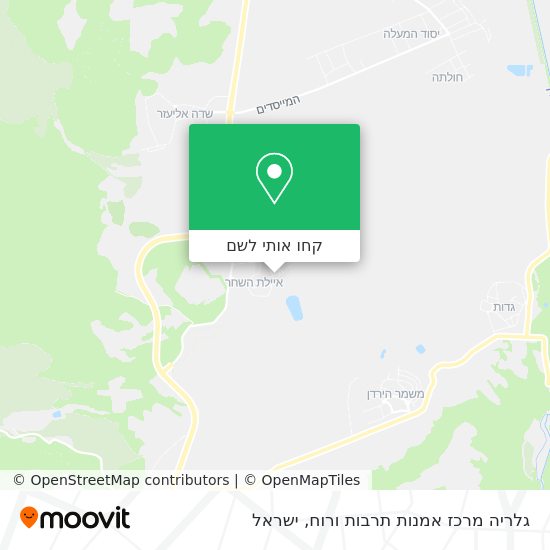 מפת גלריה מרכז אמנות תרבות ורוח