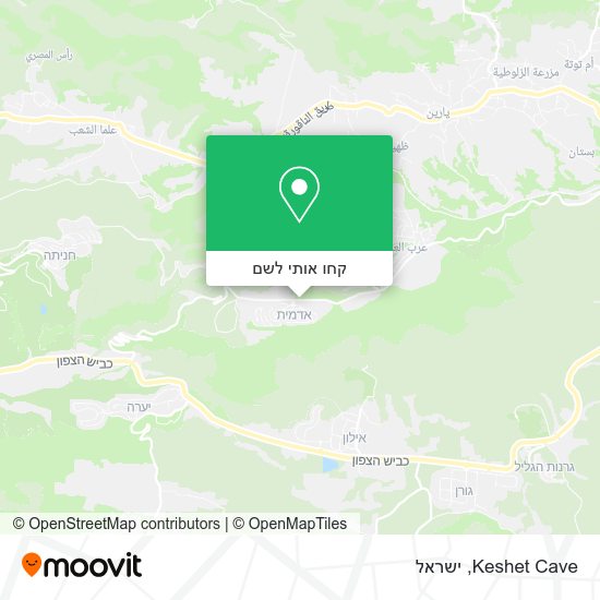 מפת Keshet Cave