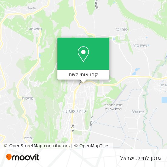 מפת מזנון לחייל