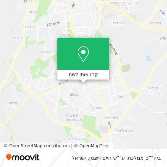 מפת ביה""ס ממלכתי ע""ש חיים וייצמן