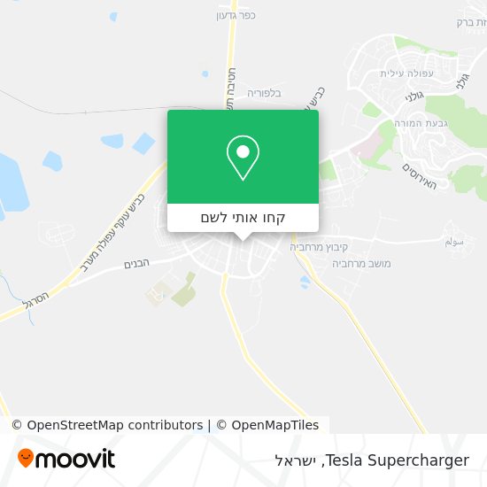 מפת Tesla Supercharger