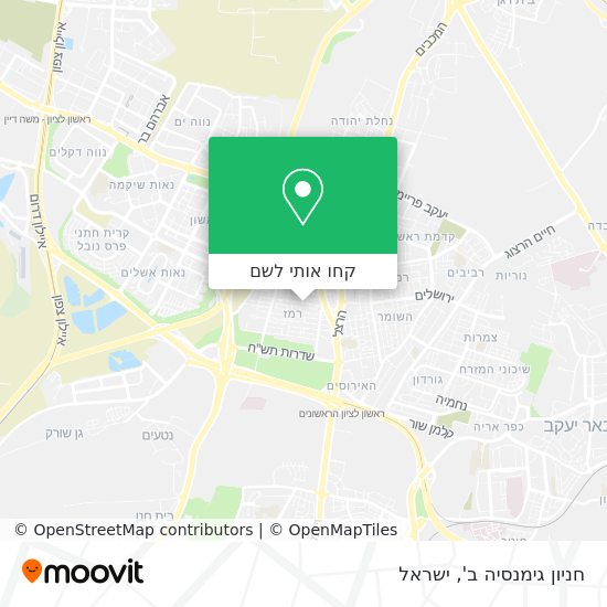 מפת חניון גימנסיה ב'