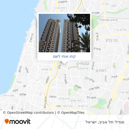 מפת מגדלי תל אביב