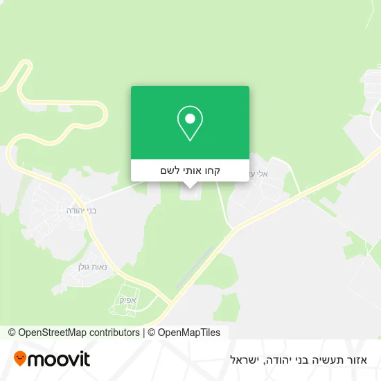 מפת אזור תעשיה בני יהודה