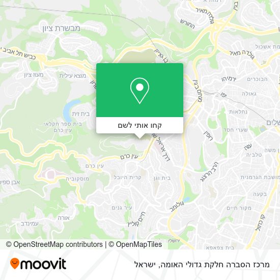 מפת מרכז הסברה חלקת גדולי האומה