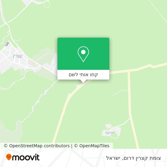 מפת צומת קצרין דרום