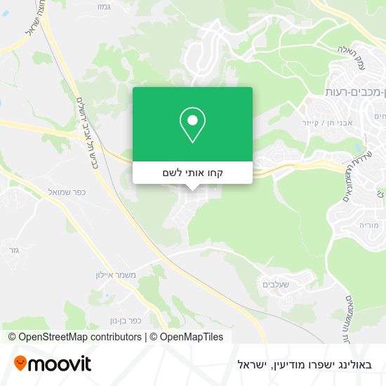 מפת באולינג ישפרו מודיעין