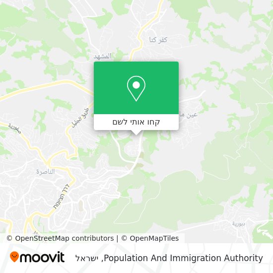 מפת Population And Immigration Authority
