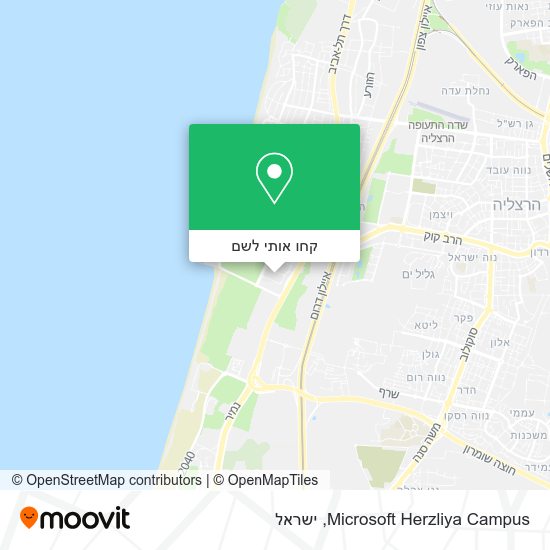 מפת Microsoft Herzliya Campus