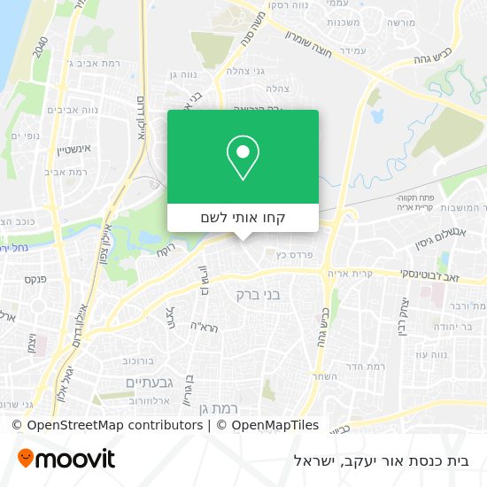 מפת בית כנסת אור יעקב