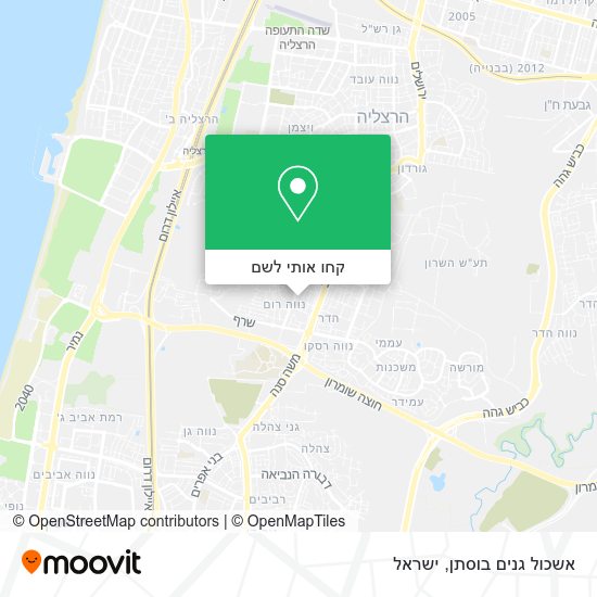 מפת אשכול גנים בוסתן