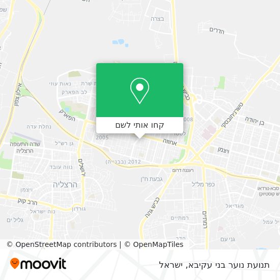 מפת תנועת נוער בני עקיבא