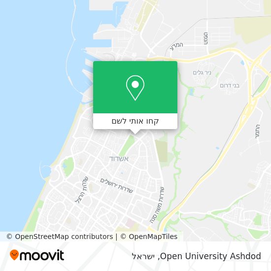 מפת Open University Ashdod